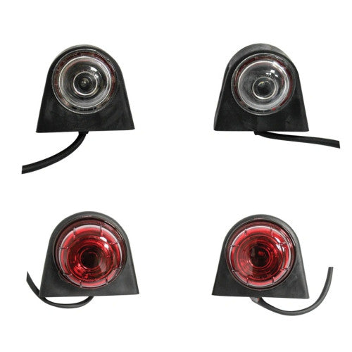 Lampa laterala gabarit cu LED Rosu-Alb 24V E4-Mark Cod:BK69052
