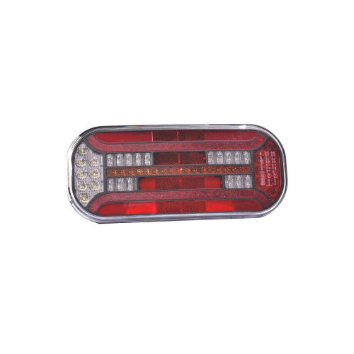 Lampa spate 302x130, LED, 6 functii, stanga, ceata, Fristom Cod: FT-600 L