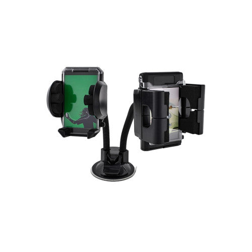 Suport dublu telefon auto cu ventuza si brat flexibil reglabil Cod: XPA8
