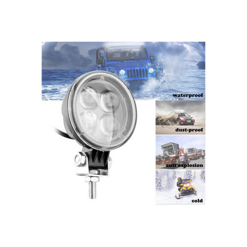 Proiector LED 12W 935 lm 10V-30V Spot 30° 4D cu Angel Eyes  Cod: ART32012