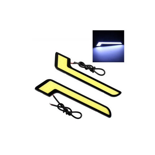 Lumini de zi DRL LED COB 12V 2x6W 16 cm lumina alba Cod: L08