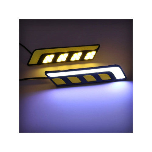 Lumini de zi DRL auto LED 16 cm cu functie semnalizare Cod: A8354