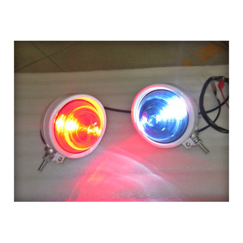 Stroboscoape auto 12V rosu-albastru set 2 bucati cu modul de comanda Cod: WF27