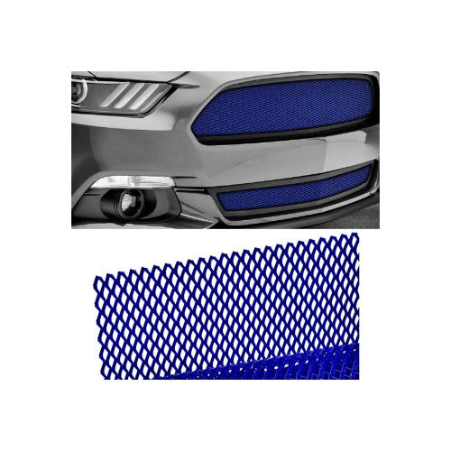 Plasa tuning albastra metalica 100x33cm