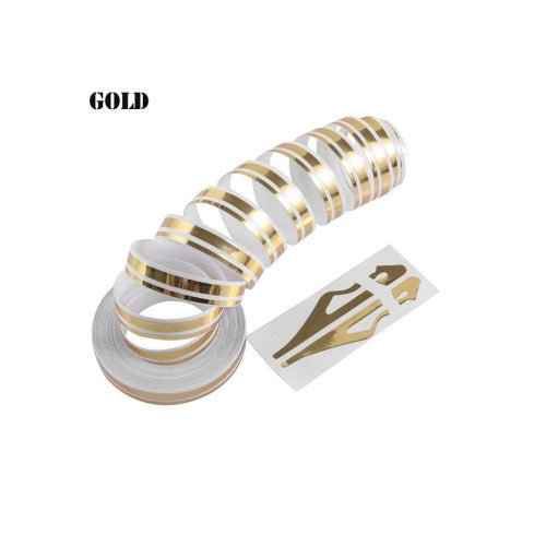 Abtibild decorativ 2 linii  pentru caroserie 10mm x10metri Cod: JK-350