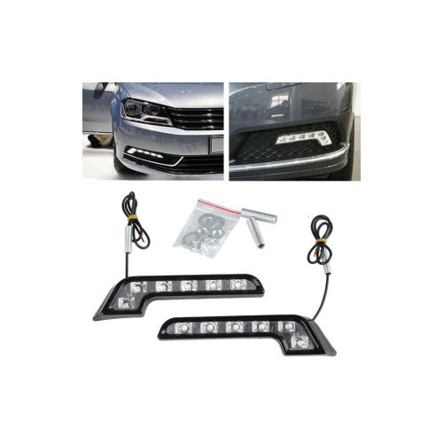 Lumini de zi LED DRL 12V 4.8W forma L stanga dreapta set 2 bucati Cod: 902