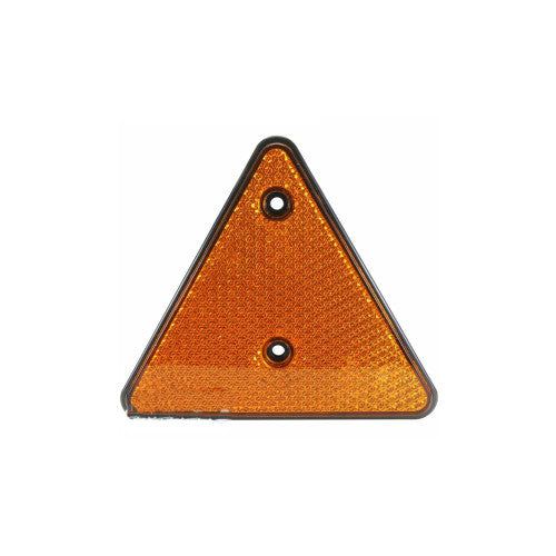 Triunghi portocaliu reflectorizant cu prindere in 2 puncte 15 cm Cod: TR014