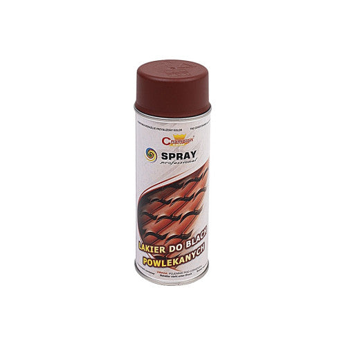 Spray vopsea pentru tabla si acoperis maro-rosu Champion profesional 400ml Cod: RAL3011
