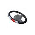 Husa volan auto imitatie piele neagra dungi diverse culori marime M 38-39 cm Cod: XSH5150