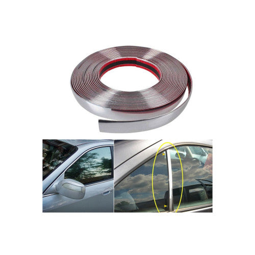 Rola ornament nichel crom cu adeziv 4mm x 15m