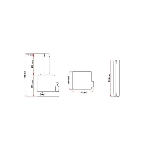 Cric hidraulic tip piston, sarcina maxima suportata 20T Cod: BK82109 / DISCRH20