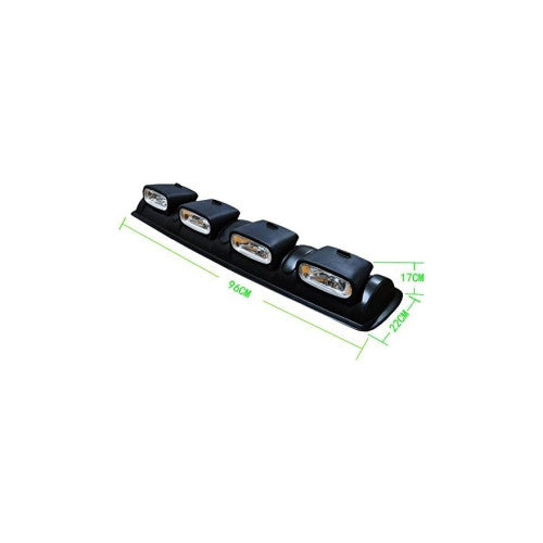 Proiectoare plafon auto cu 4 proiectoare halogen dreptunghiulare reglabile 55W Cod: 800