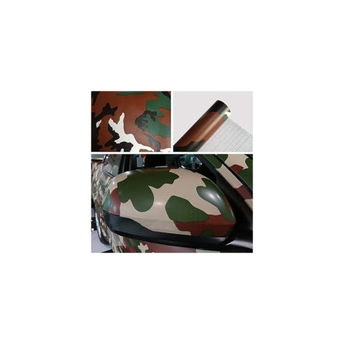 Folie auto Camuflaj Forest pentru colantare cu tehnologie anti-bule 1m x 1.5m Cod: MC02/FC02