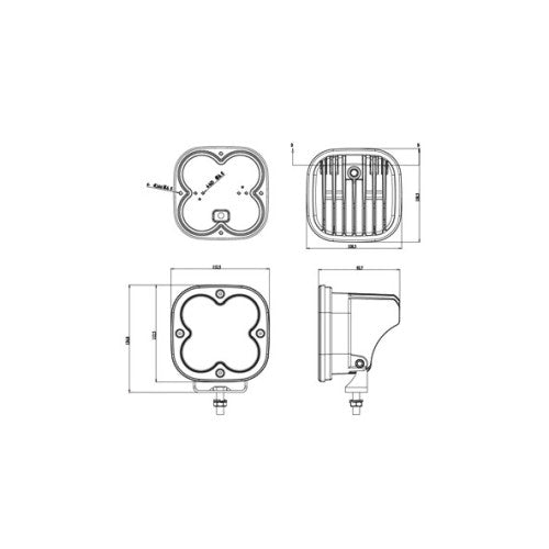 Proiector LED 41W 4500 lm 9V-36V Spot 30° cu lumina de zi Cod: HG-WK-6009