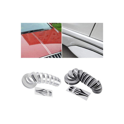 Abtibild decorativ 2 linii  pentru caroserie 10mm x10metri Cod: JK-350