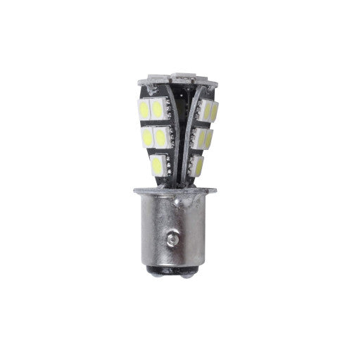 Becuri LED Canbus P21/5W BAY15d 18 LED SMD 5730 24V 6000K alb 2 faze set 2 bucati