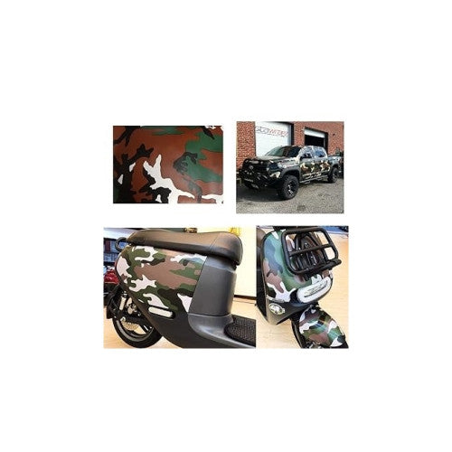 Folie auto Camuflaj Forest pentru colantare cu tehnologie anti-bule 1m x 1.5m Cod: MC02/FC02