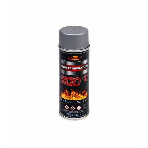 Spray vopsea rezistent termic 800°C argintiu Champion profesional 400ml Cod: 9006