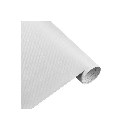 Folie carbon 3D alba pentru colantare auto 1.27m x 1m Cod: KM9054
