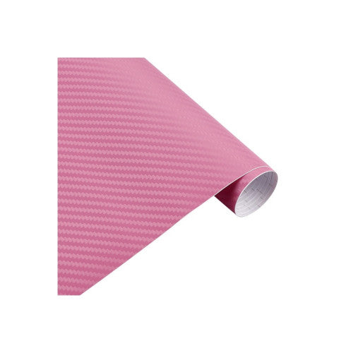 Folie carbon 3D roz pentru colantare auto 1.27m x 1m