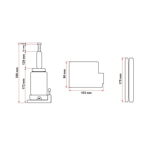 Cric hidraulic 5 tone Cod: DISCRH5