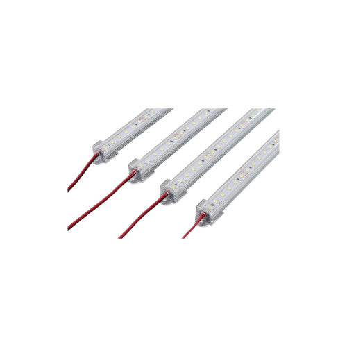 Banda led rigida 5630 korea chip cu profil 886AL 1m, 12V,  lumina alb rece 6000k 18W  Cod: ALSZ05
