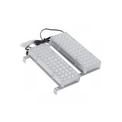 Stroboscoape LED auto 96 LED 12V rosu-albastru-alb set 2 bucati cu modul de comanda Cod: WF53A
