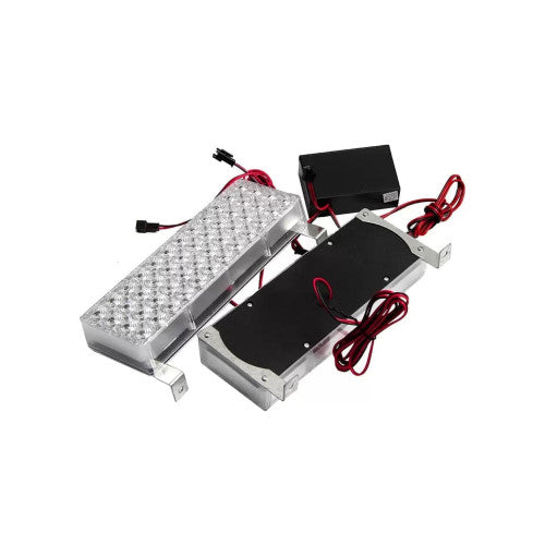 Stroboscoape LED auto 96 LED 12V rosu-albastru-alb set 2 bucati cu modul de comanda Cod: WF53A