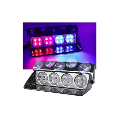 Lampa LED stroboscopica parbriz 12V cu ventuze diverse culori Cod: S4Y
