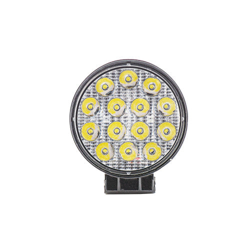 Proiector LED rotund 42W 3780 lm 12V-80V Flood 60° 6000K IP67 Cod: ART349