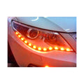 Banda LED DRL premium L1 52 cm alb-galben pentru faruri set 2 bucati