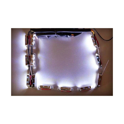Banda LED DRL premium L1 52 cm alb-galben pentru faruri set 2 bucati
