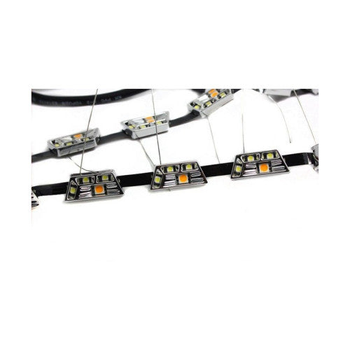 Banda LED DRL premium L1 52 cm alb-galben pentru faruri set 2 bucati