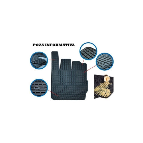 Covoare interior cauciuc El Toro compatibile Smart ForFour II 2014-2021 Cod: 547624 P60​​​​​​​