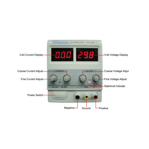 Sursa tensiune reglabila laborator 0-30V 5A alimentare 220V afisaj digital Cod: 305D