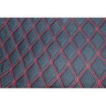 Material special pentru covorase auto romb negru / cusatura rosie.  Cod: COV02NR