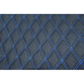 Material special pentru COVORASE auto romb negru/cusatura albastra.Cod: COV02NA