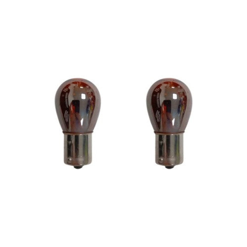 Becuri auto ART P21W BA15s TV tip vechi 12V 21W crom lumina portocalie 1 faza set 2 bucati