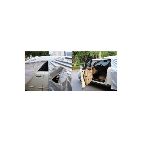 Prelata Auto Universala Premium Hatchback L 4.4x1.8x1.6m Impermeabila cu Fermoar