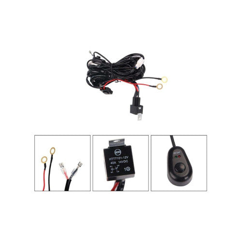 Sistem telecomanda cablaj proiectoare LED 12V relee sigurante Cod: HH-FL4K