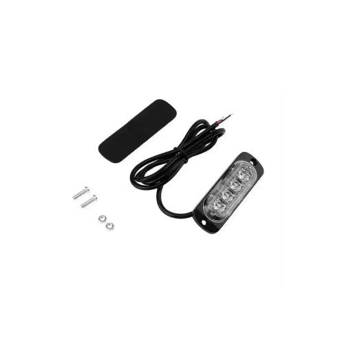Lampa LED stroboscopica 4 LED-uri 12V-24V diverse culori Cod: ART04T