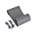 Husa volan auto imitatie piele gri cu ac si ata marime M 37-39cm Cod: 5XS09