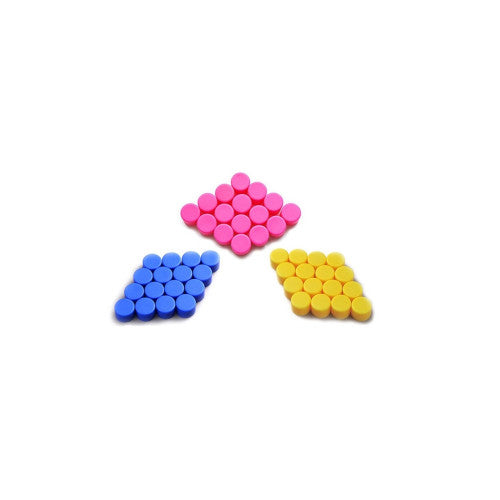Set capace prezoane auto cauciuc 21 mm 20 bucati culori diverse