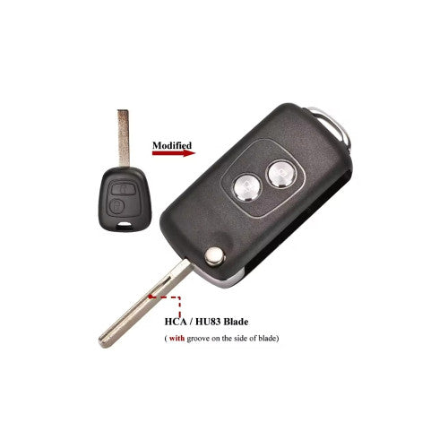 Carcasa telecomanda compatibila Peugeot, cu lamela, Cod: 026-53
