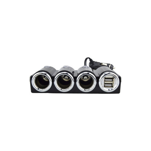 Prelungitor priza bricheta auto 3 iesiri si 2 porturi USB Cod: 1503