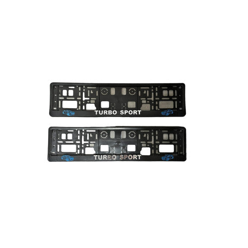 Set 2 suporti  numar inmatriculare 3D " Turbo Sport "