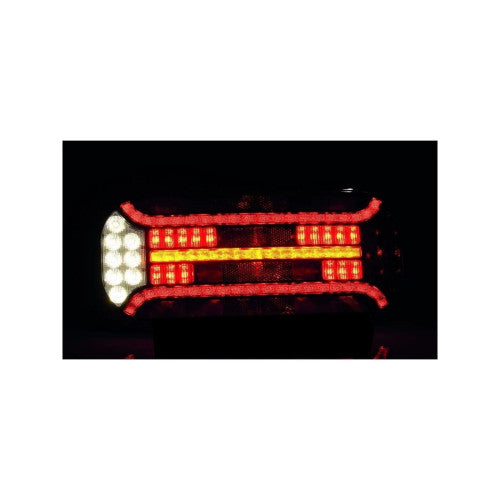 Lampa spate 302x130, LED, 6 functii, stanga, ceata, Fristom Cod: FT-600 L