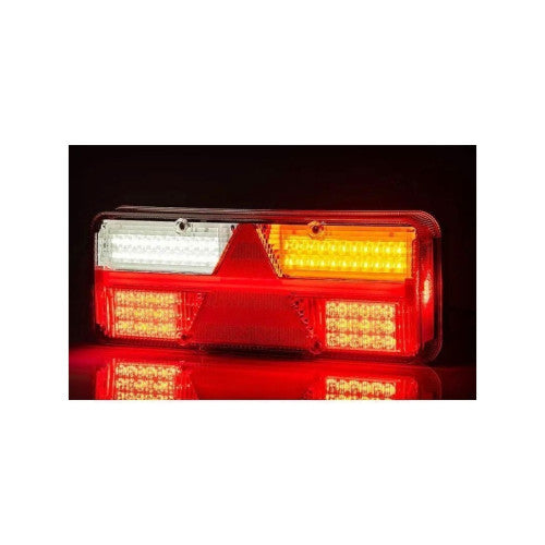 Lampa spate auto LED 6 functii dreapta semnalizare dinamica ceata mers inapoi pozitie frana 400x153 mm 12-36V Fristom Cod: FT-500-25