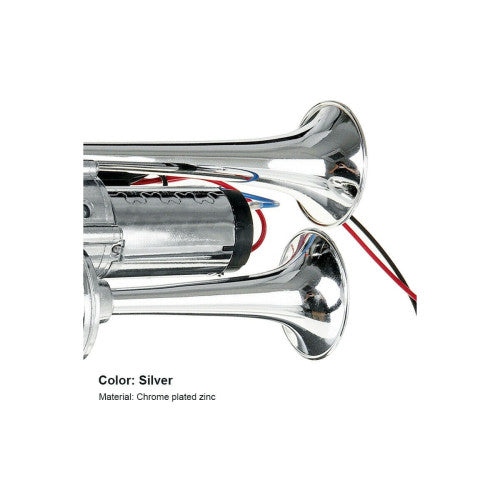Claxon cu  2 goarne  si  compresor  12V  Cod: CA618