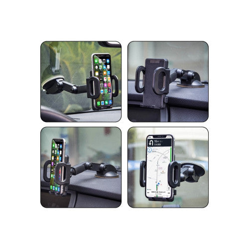 Suport telefon auto cu ventuza si brat rotativ 20 cm Cod: SS-01